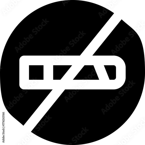 no smoking glyph icon. Strong and solid vector icon for websites, mobile interfaces, presentations, and visual branding. High quality and easy to edit.