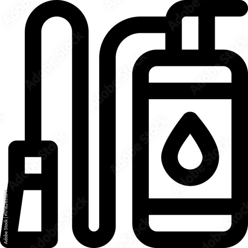 fire extinguisher line icon. Clean and minimalist vector icon for websites, mobile apps, presentations, and logos. Fully scalable and customizable for any project.