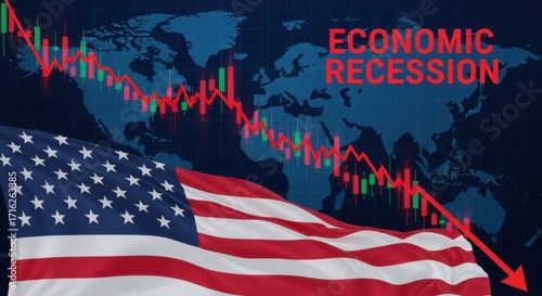 Global economic downturn, impacting United States with financial market decline