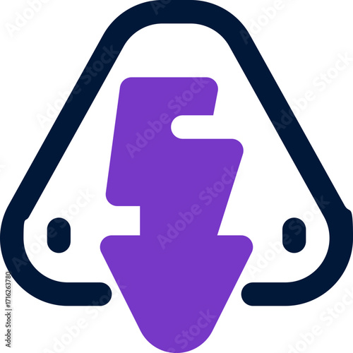 high voltage duotone icon. Sleek and modern vector icon for websites, mobile apps, marketing materials, and corporate design. Fully scalable and ready to use.