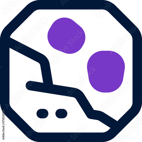 landslide duotone icon. Sleek and modern vector icon for websites, mobile apps, marketing materials, and corporate design. Fully scalable and ready to use.