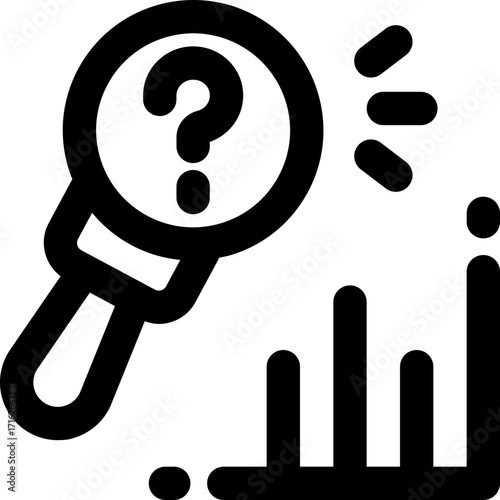 forecasting analytics line icon. Clean and minimalist vector icon for websites, mobile apps, presentations, and logos. Fully scalable and customizable for any project.