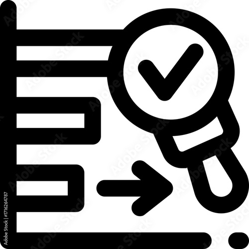 analytics line icon. Clean and minimalist vector icon for websites, mobile apps, presentations, and logos. Fully scalable and customizable for any project.