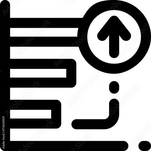 upload line icon. Clean and minimalist vector icon for websites, mobile apps, presentations, and logos. Fully scalable and customizable for any project.