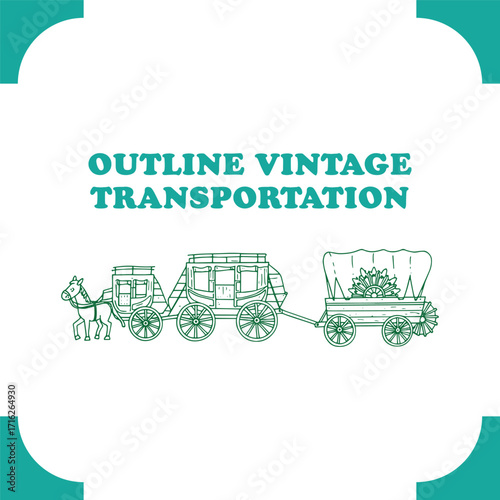 Vintage Horse Drawn Carriage Transportation.