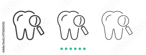 Inspect icon. Thin line icon vector