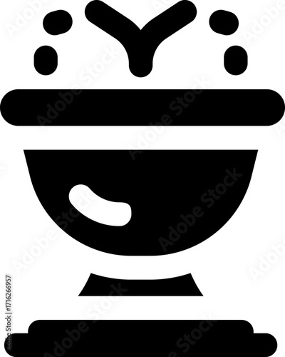 fountain glyph icon. Strong and solid vector icon for websites, mobile interfaces, presentations, and visual branding. High quality and easy to edit.