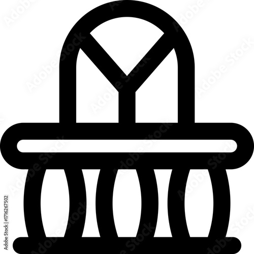 balcony line icon. Clean and minimalist vector icon for websites, mobile apps, presentations, and logos. Fully scalable and customizable for any project.