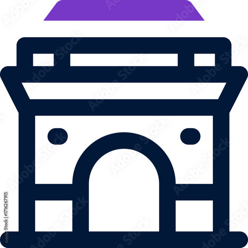 india gate duotone icon. Sleek and modern vector icon for websites, mobile apps, marketing materials, and corporate design. Fully scalable and ready to use.