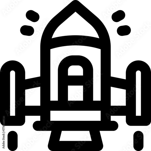 rocket line icon. Clean and minimalist vector icon for websites, mobile apps, presentations, and logos. Fully scalable and customizable for any project.