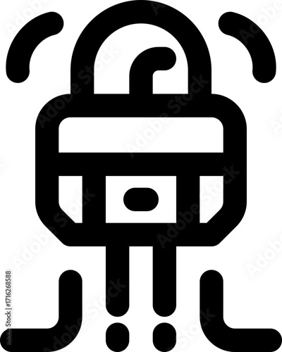 nano technology line icon. Clean and minimalist vector icon for websites, mobile apps, presentations, and logos. Fully scalable and customizable for any project.