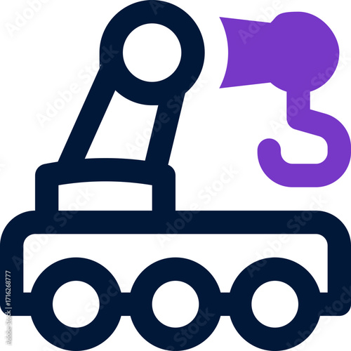 crane robot duotone icon. Sleek and modern vector icon for websites, mobile apps, marketing materials, and corporate design. Fully scalable and ready to use.