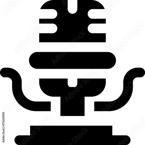 voice assistant glyph icon. Strong and solid vector icon for websites, mobile interfaces, presentations, and visual branding. High quality and easy to edit.
