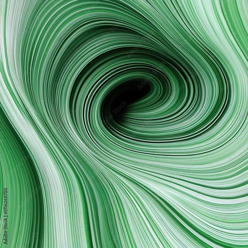 Obraz premium Abstract swirling lines of green and white
