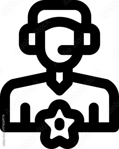 profesional line icon. Clean and minimalist vector icon for websites, mobile apps, presentations, and logos. Fully scalable and customizable for any project.