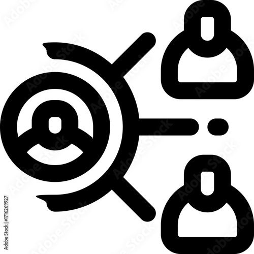 coordination line icon. Clean and minimalist vector icon for websites, mobile apps, presentations, and logos. Fully scalable and customizable for any project.