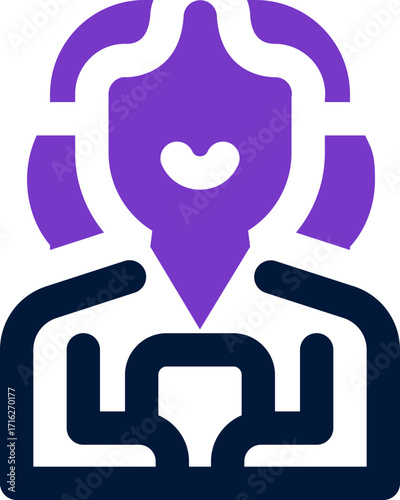 secretary duotone icon. Sleek and modern vector icon for websites, mobile apps, marketing materials, and corporate design. Fully scalable and ready to use.