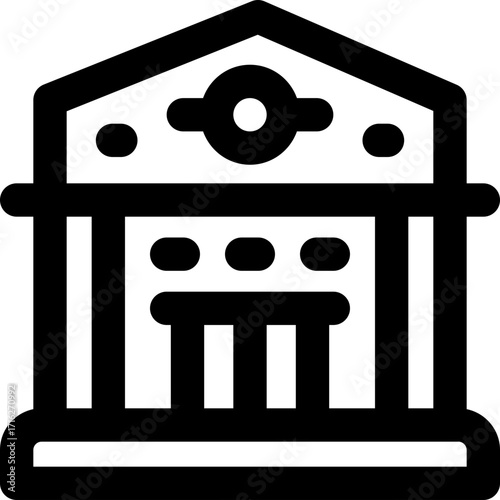 bank line icon. Clean and minimalist vector icon for websites, mobile apps, presentations, and logos. Fully scalable and customizable for any project.