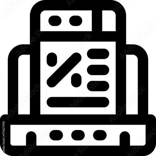 taxes line icon. Clean and minimalist vector icon for websites, mobile apps, presentations, and logos. Fully scalable and customizable for any project.