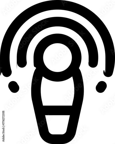 podcast line icon. Clean and minimalist vector icon for websites, mobile apps, presentations, and logos. Fully scalable and customizable for any project.
