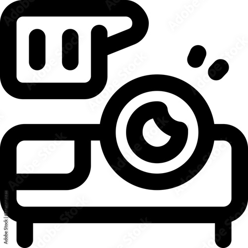 projector line icon. Clean and minimalist vector icon for websites, mobile apps, presentations, and logos. Fully scalable and customizable for any project.