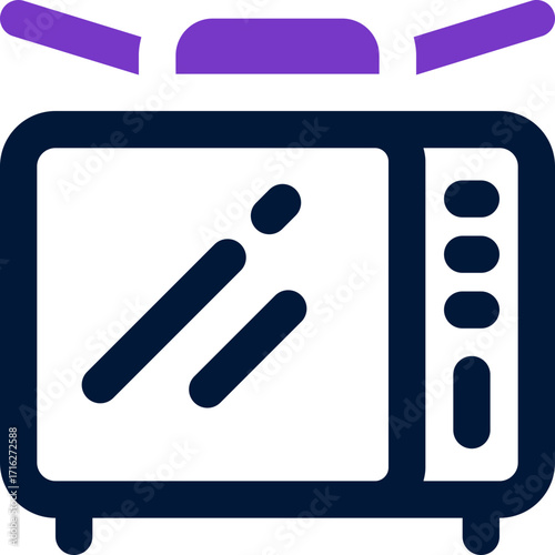 television duotone icon. Sleek and modern vector icon for websites, mobile apps, marketing materials, and corporate design. Fully scalable and ready to use.