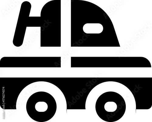 pickup truck glyph icon. Strong and solid vector icon for websites, mobile interfaces, presentations, and visual branding. High quality and easy to edit.