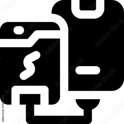 power bank glyph icon. Strong and solid vector icon for websites, mobile interfaces, presentations, and visual branding. High quality and easy to edit.
