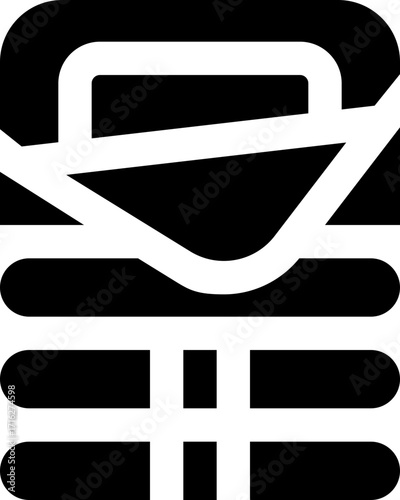 sleeping bag glyph icon. Strong and solid vector icon for websites, mobile interfaces, presentations, and visual branding. High quality and easy to edit.