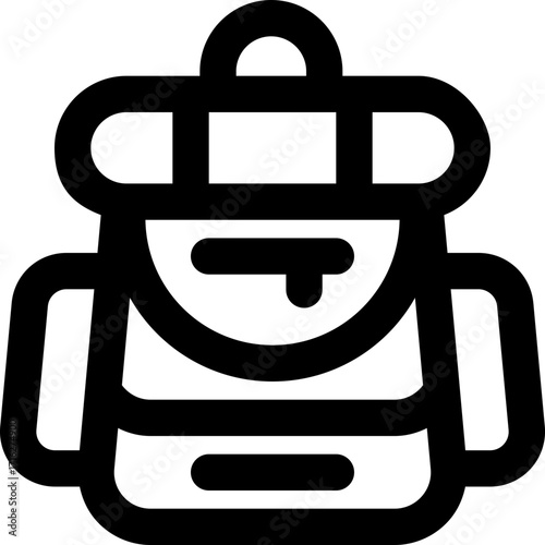 backpack line icon. Clean and minimalist vector icon for websites, mobile apps, presentations, and logos. Fully scalable and customizable for any project.