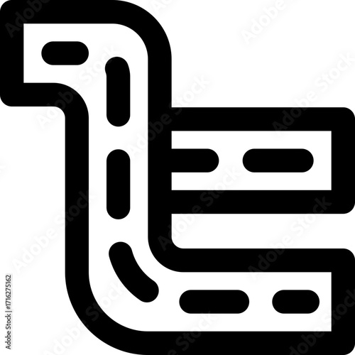 road line icon. Clean and minimalist vector icon for websites, mobile apps, presentations, and logos. Fully scalable and customizable for any project.