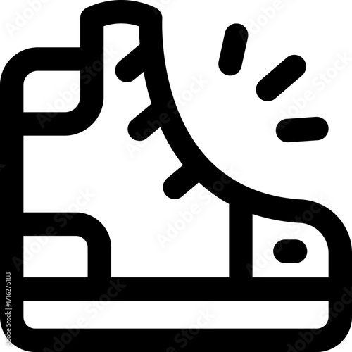 boot line icon. Clean and minimalist vector icon for websites, mobile apps, presentations, and logos. Fully scalable and customizable for any project.
