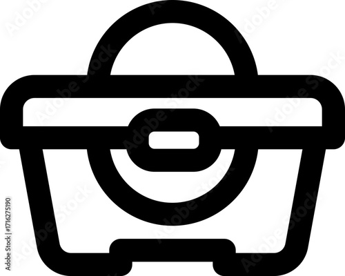 food container line icon. Clean and minimalist vector icon for websites, mobile apps, presentations, and logos. Fully scalable and customizable for any project.