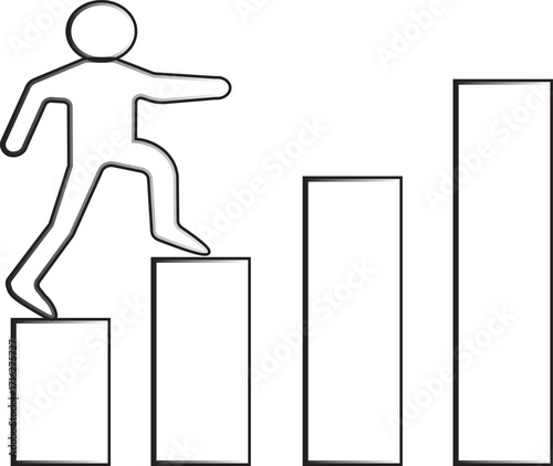 Next steps icon in Line Art Style for Design.Next steps icon Symbo