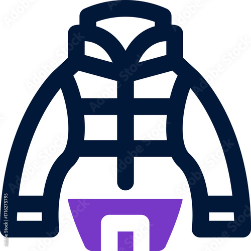 jacket duotone icon. Sleek and modern vector icon for websites, mobile apps, marketing materials, and corporate design. Fully scalable and ready to use.