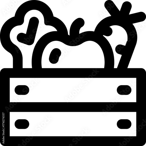 vegetable line icon. Clean and minimalist vector icon for websites, mobile apps, presentations, and logos. Fully scalable and customizable for any project.