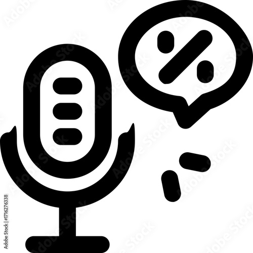 microphone line icon. Clean and minimalist vector icon for websites, mobile apps, presentations, and logos. Fully scalable and customizable for any project.