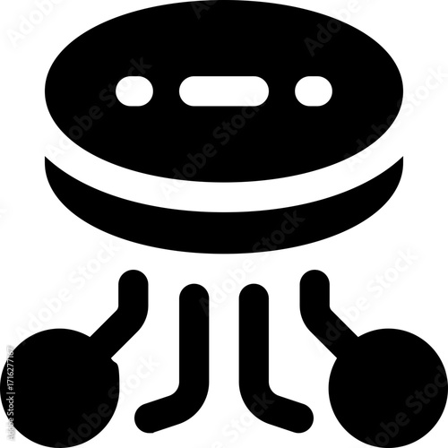 big data glyph icon. Strong and solid vector icon for websites, mobile interfaces, presentations, and visual branding. High quality and easy to edit.