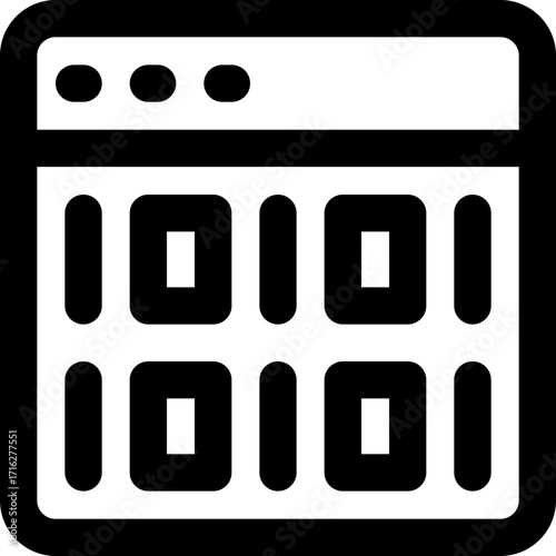 binary line icon. Clean and minimalist vector icon for websites, mobile apps, presentations, and logos. Fully scalable and customizable for any project.