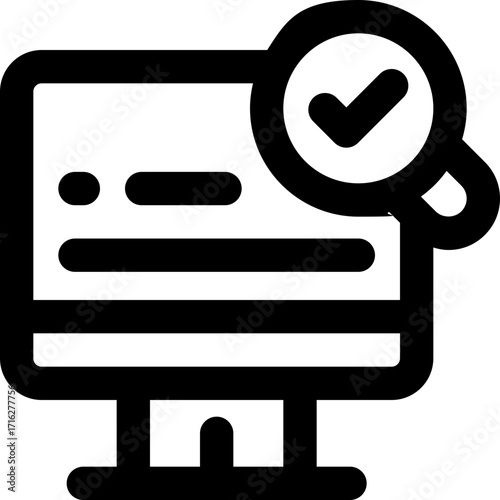 monitoring line icon. Clean and minimalist vector icon for websites, mobile apps, presentations, and logos. Fully scalable and customizable for any project.