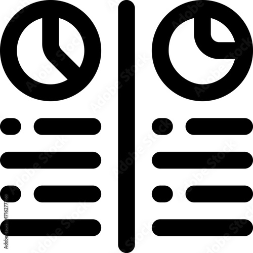 comparison line icon. Clean and minimalist vector icon for websites, mobile apps, presentations, and logos. Fully scalable and customizable for any project.