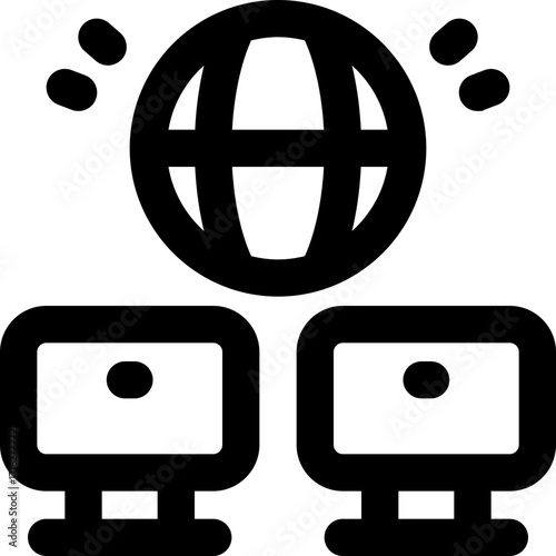 local network line icon. Clean and minimalist vector icon for websites, mobile apps, presentations, and logos. Fully scalable and customizable for any project.