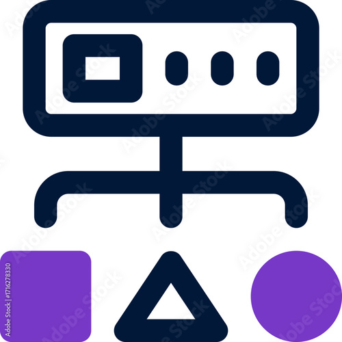 data modeling duotone icon. Sleek and modern vector icon for websites, mobile apps, marketing materials, and corporate design. Fully scalable and ready to use.