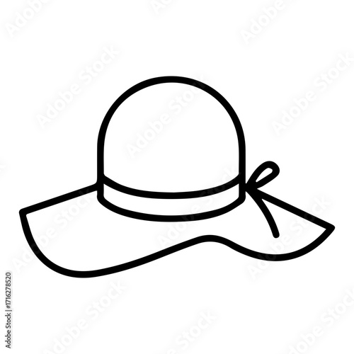 Outline Summer Sun Hat