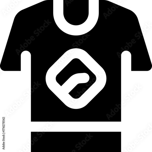shirt glyph icon. Strong and solid vector icon for websites, mobile interfaces, presentations, and visual branding. High quality and easy to edit.