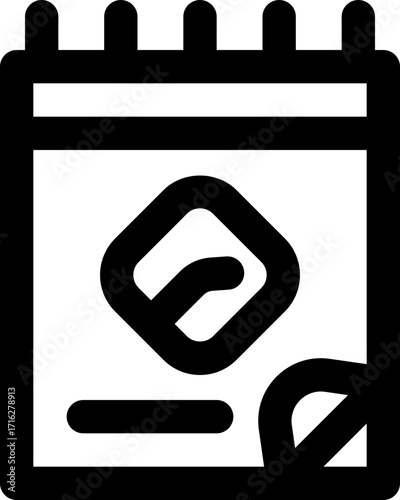 notebook line icon. Clean and minimalist vector icon for websites, mobile apps, presentations, and logos. Fully scalable and customizable for any project.