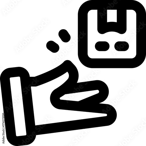 product line icon. Clean and minimalist vector icon for websites, mobile apps, presentations, and logos. Fully scalable and customizable for any project.