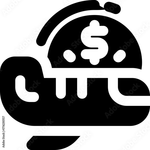 transportation budget glyph icon. Strong and solid vector icon for websites, mobile interfaces, presentations, and visual branding. High quality and easy to edit.
