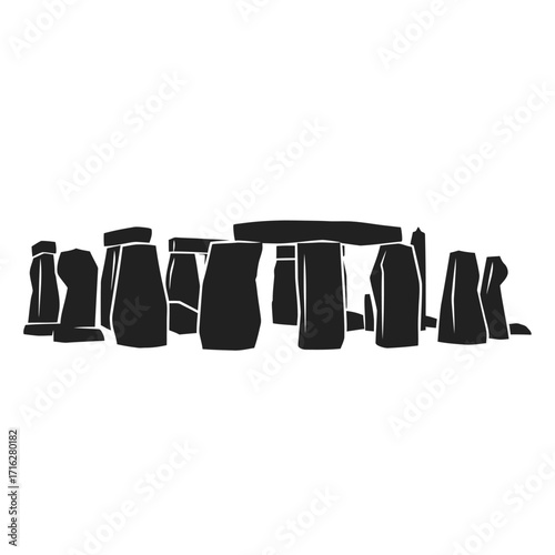 Stonehenge isolated on white background the prehistoric monument in wiltshire, england vector art