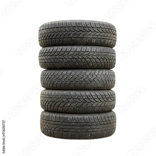 Stacked tires showcasing variety and options for vehicle performance